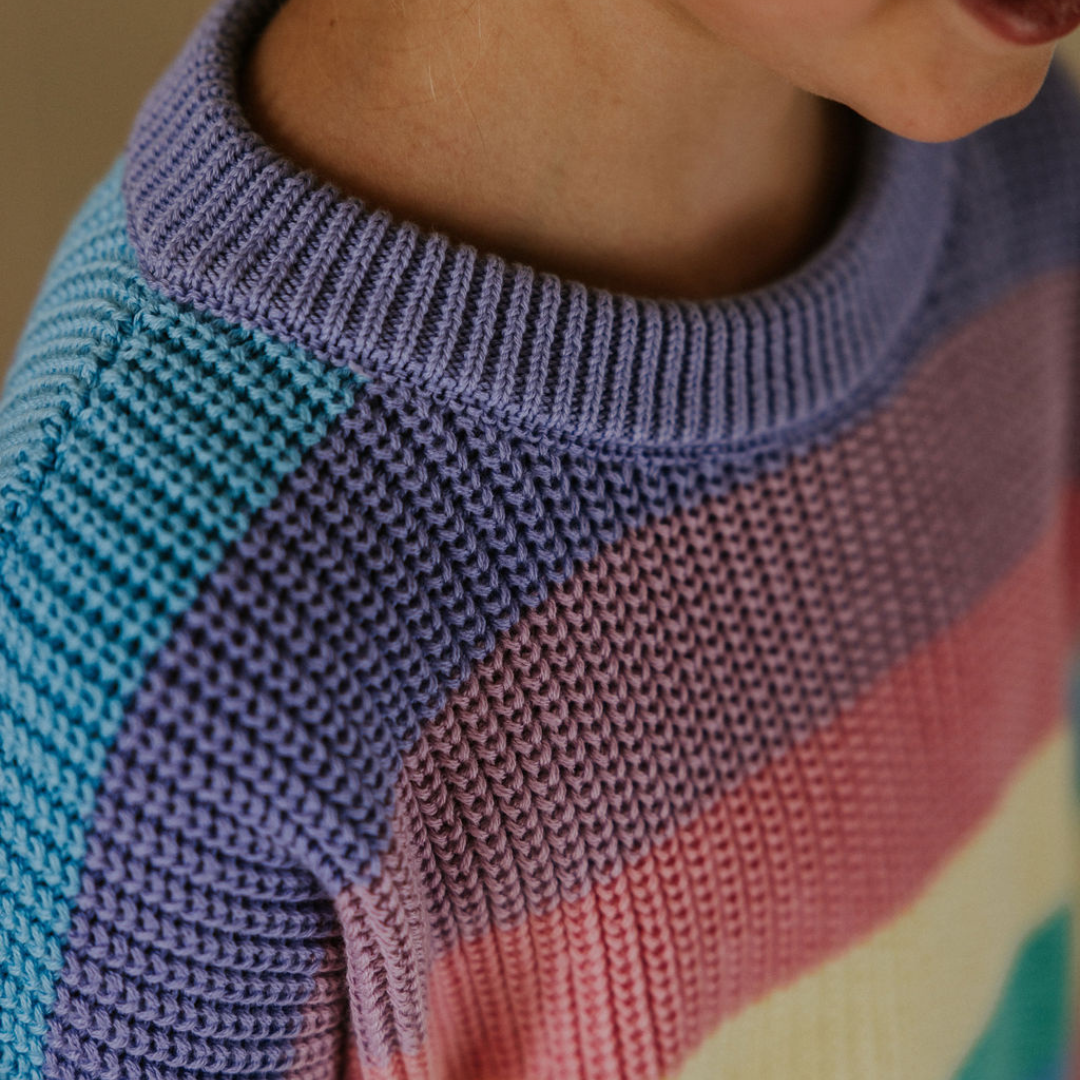 Strickpullover YUKI gestreift -  rainbow