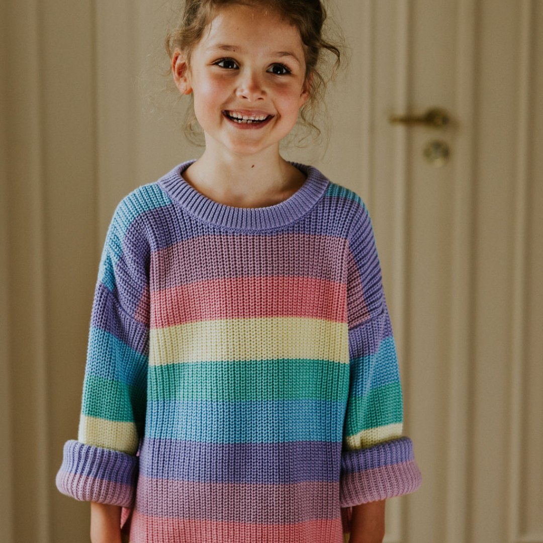 Strickpullover YUKI gestreift -  rainbow