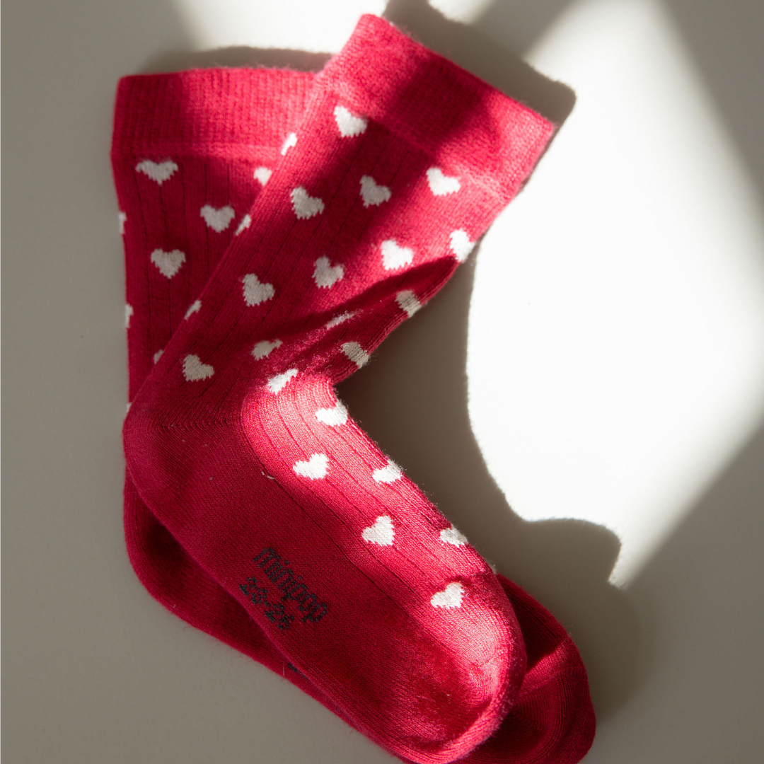 Socken Herz - rot