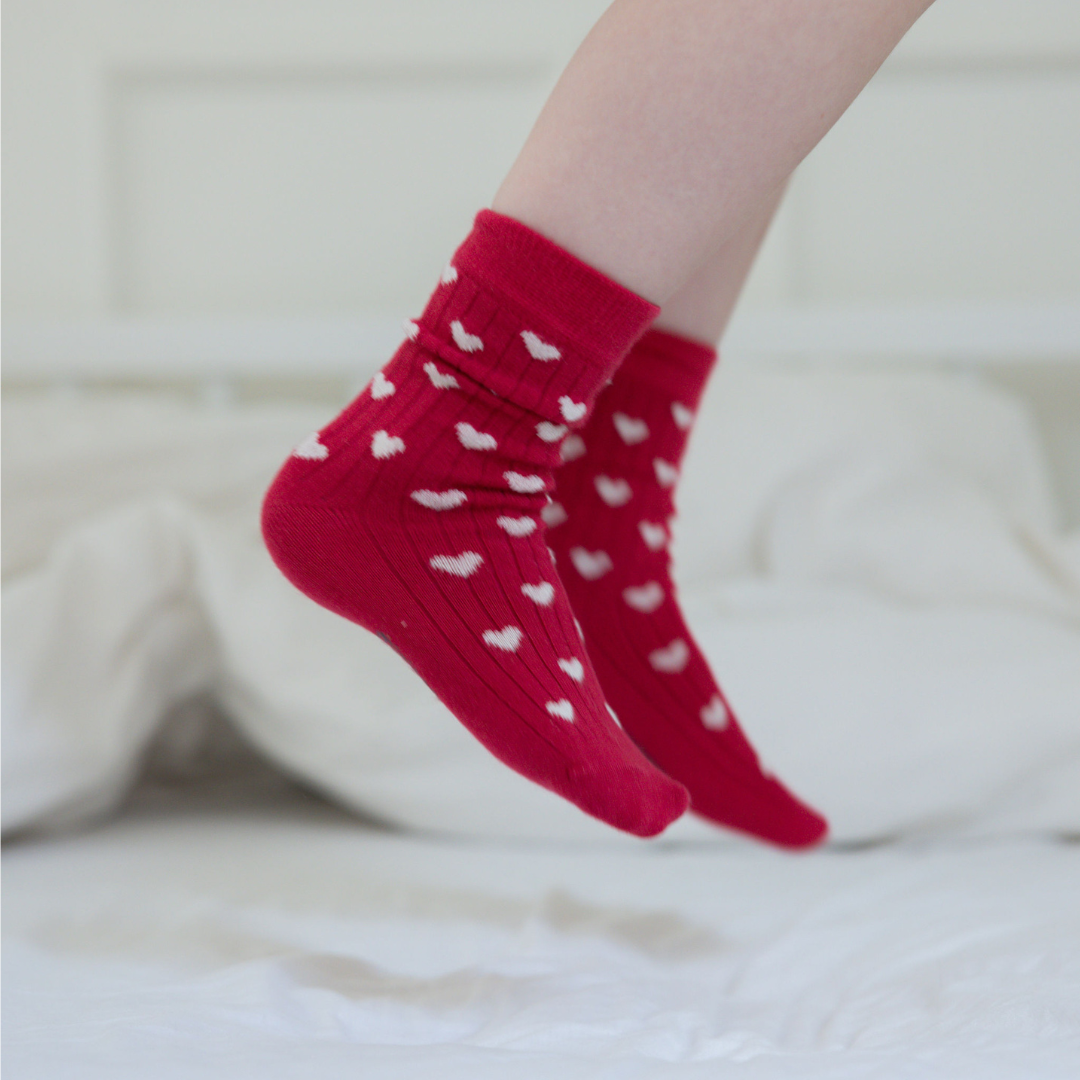 Socken Herz - rot