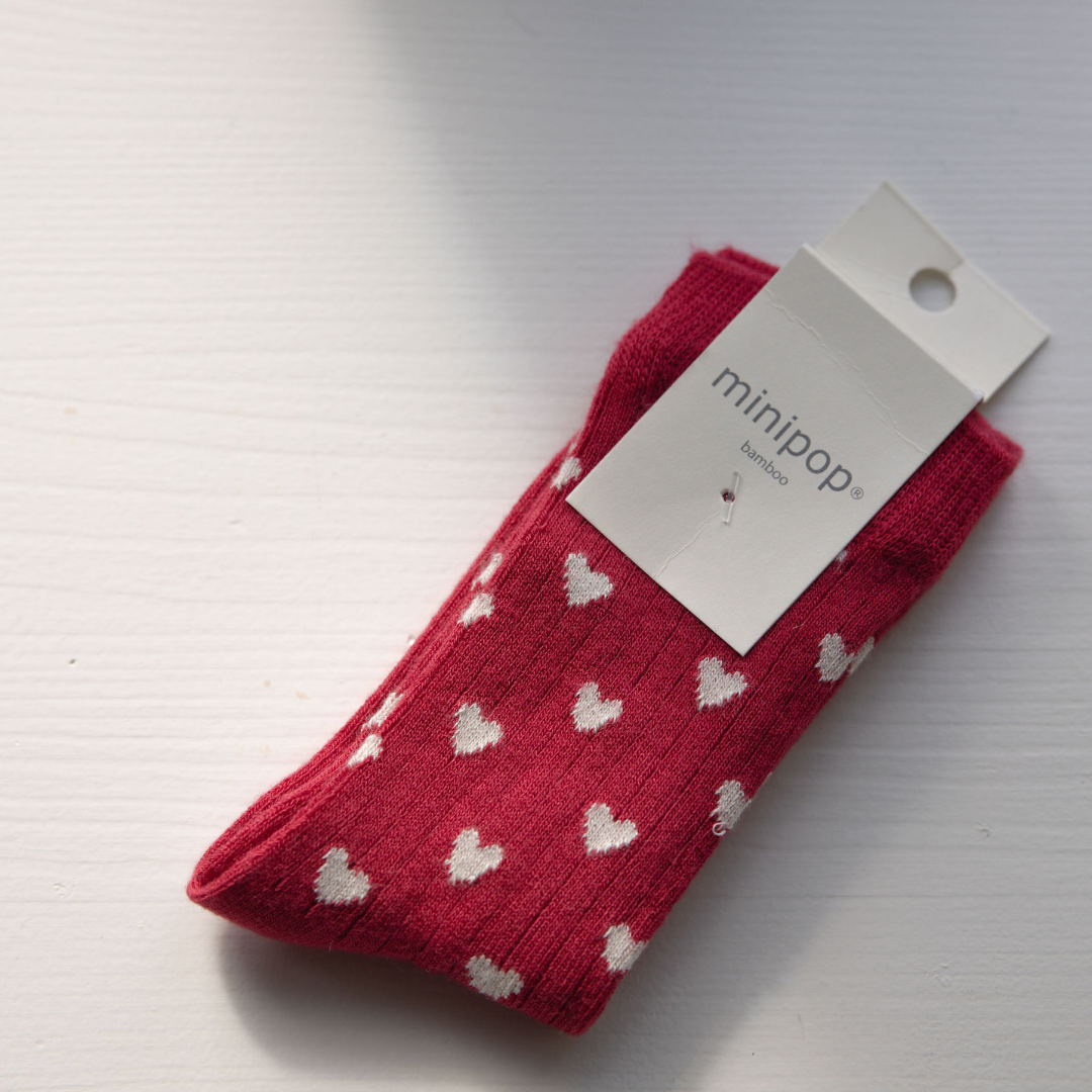 Socken Herz - rot