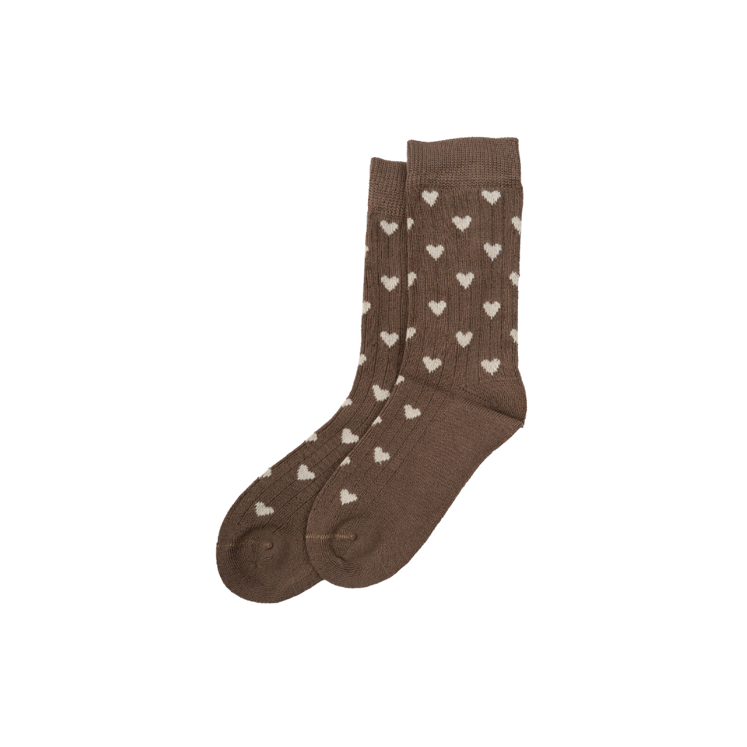 Socken Herz - beige