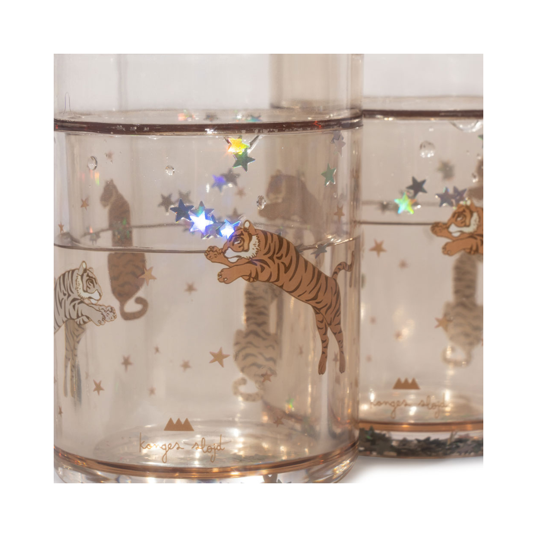 2er Pack Glitzerbecher - Tiger