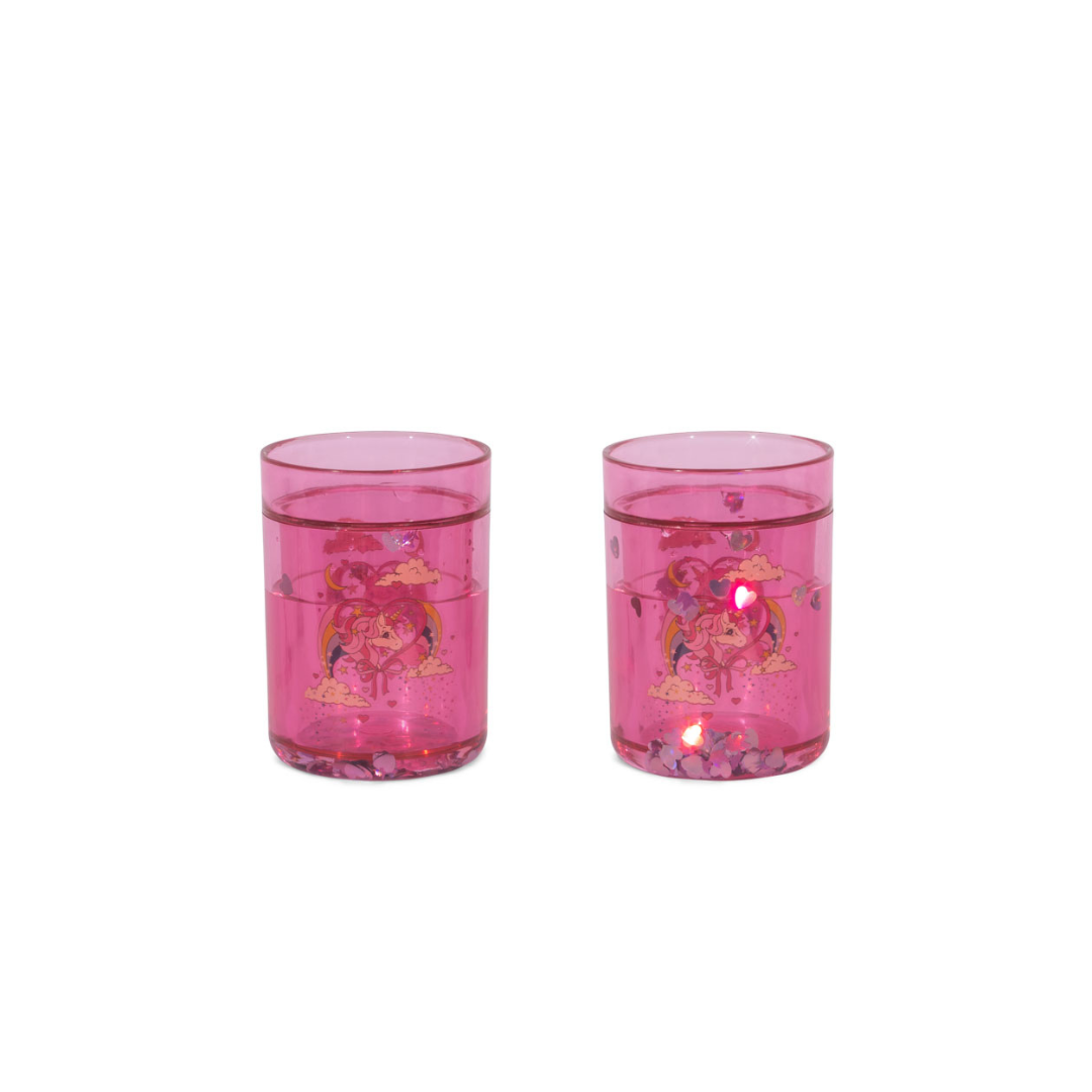 2er Pack Glitzerbecher - Einhorn