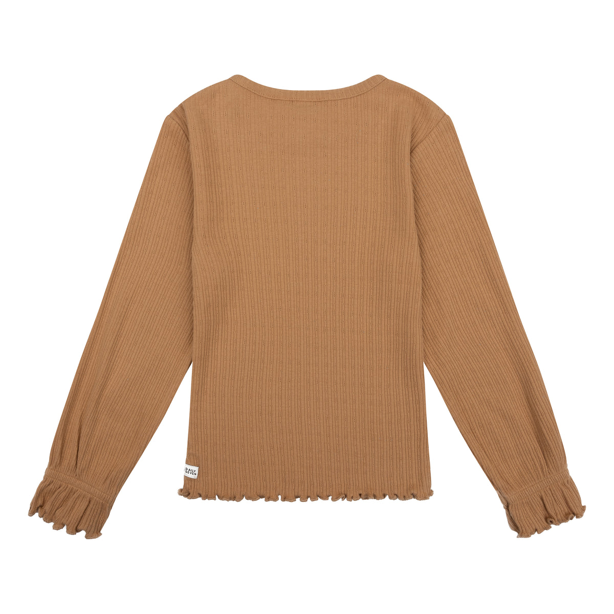 T-Shirt langarm Rib - sand