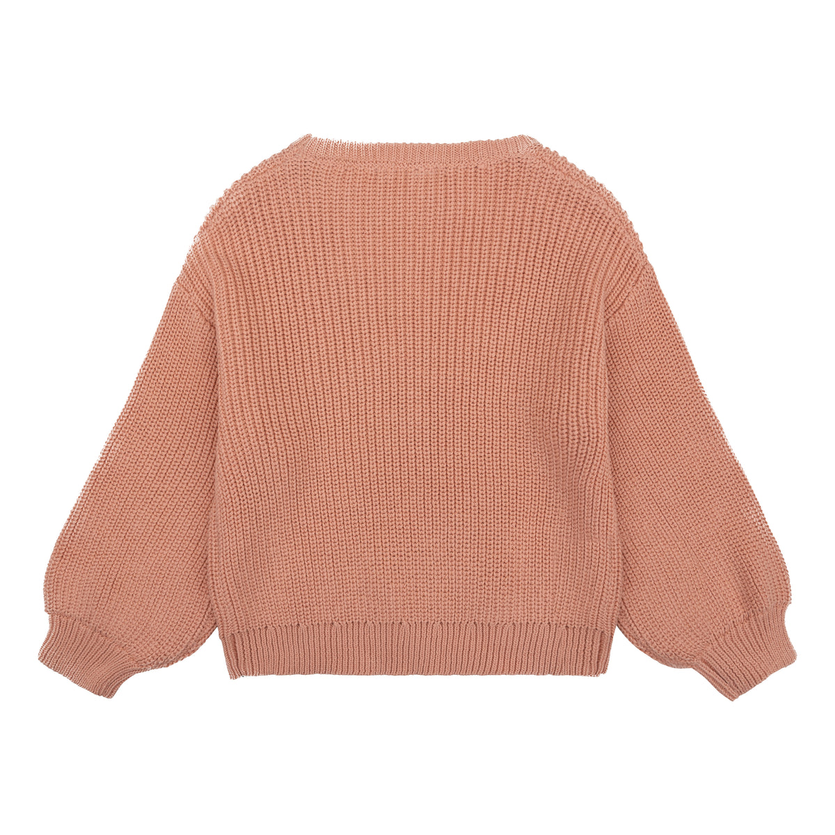 Strickpullover Blumen - rosa