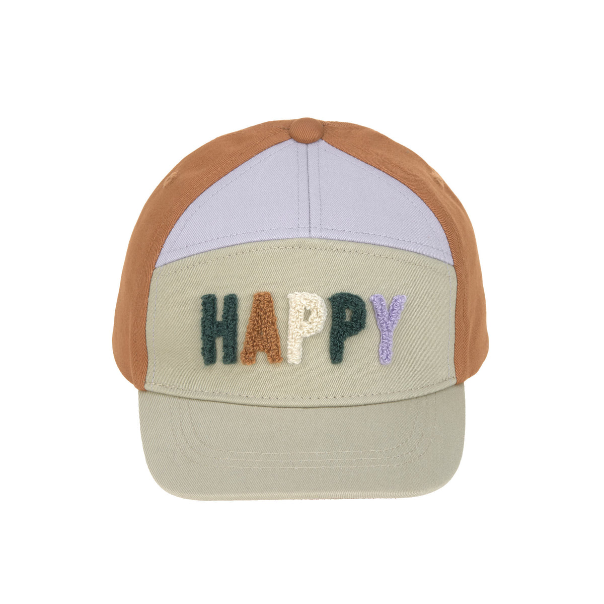 Kids Base Cap Happy - khaki/caramel