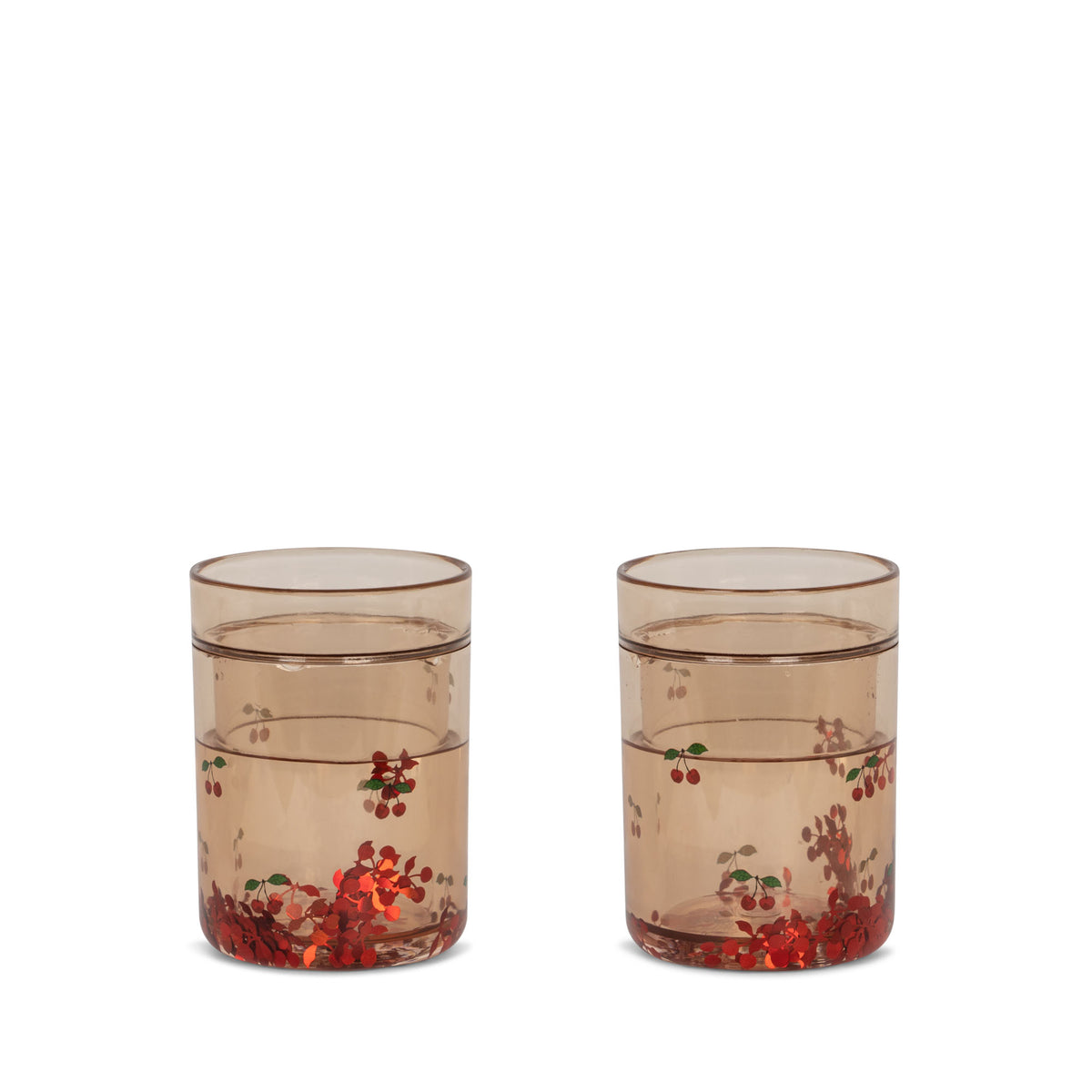 2er Pack Glitzerbecher - Cherry